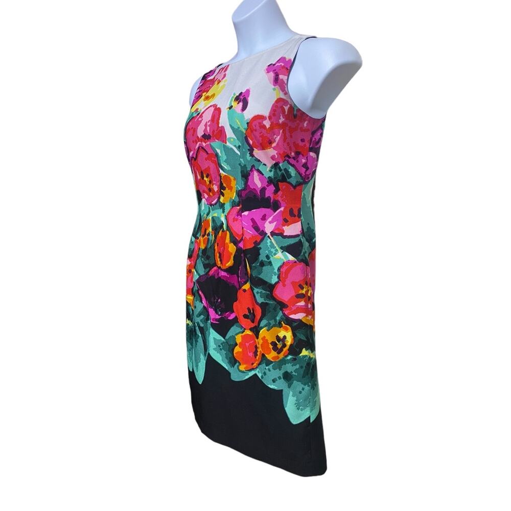 Adrianna Papell bright floral sleeveless sheath / pencil dress - women's 6 - Picture 2 of 9